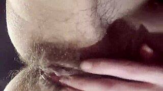 Teacher Fingers Dripping Hairy Pussy to Orgasm