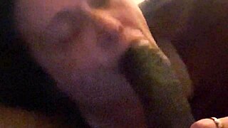 Milf Midget Deepthroats Big Cock with Ball Licking Passion