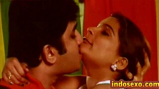 Young guy licks honey off indian mature woman's huge boobs