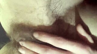 Teacher Fingers Dripping Hairy Pussy to Orgasm