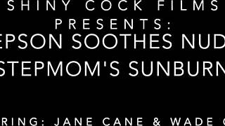 Stepson eases nudist beauty's sunburn with shiny cock POV filming