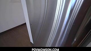 Busty beauty in orange lingerie calls you the man of the house now