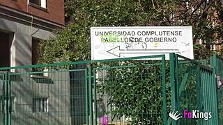 Street Dare: Strangers Slam Pornstar Elena De La Vega's Holes!