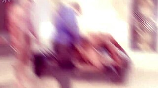 Skinny sluts backstage gangbang fisting gapes and swallows