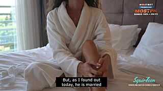 Tiny milf gets huge hotel creampie 💦