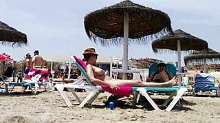 brunette with huge tits ravages beach boldly part 2