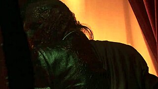 MILF lesbian threesome in heels bent over doggystyle shaved pussy pounding