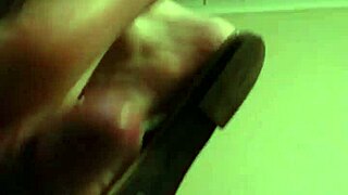 Wife's explosive footjob in heels denies cumshot pleas