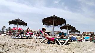 brunette with huge tits ravages beach boldly part 2