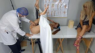 Redhead uniform blindfolded secret clinic visit