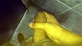 Old cuckold husband strokes watching amateur solo punheta intensely