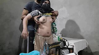 beautiful indian girl in tight shop endures first brutal anal fuck