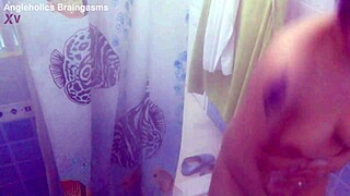 spy angie teases in voyeur shower revealing wet body secrets