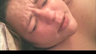 bbw babe's face twists in ecstasy during intense close-up orgasm