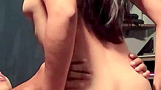 cheating brunette moans during doggystyle pounding
