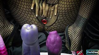 kinky queen dark dea devours cocks in fluids frenzy