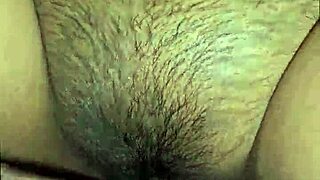 Latina Wife's Black Panties Soaked in Explosive Cumshot Blast