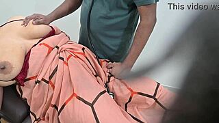 indian doctor examines lady patient closely!