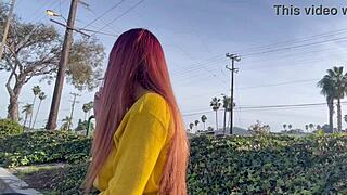 i enjoy my outdoor smoking session with long flowing hair