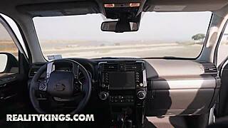 chloe foxxe flashes her trimmed pussy then rides james angel