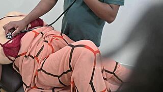 indian doctor examines lady patient closely!