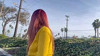 i enjoy my outdoor smoking session with long flowing hair