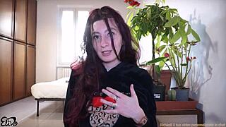 Provocative slut flashes then gets pounded hard without mercy