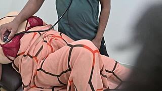 indian doctor examines lady patient closely!