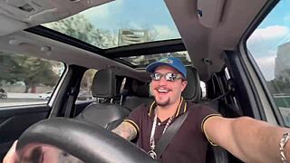 Young Brazilian Novinho Gives Ass to Black Uber Driver