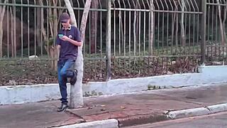 Young Brazilian Novinho Gives Ass to Black Uber Driver