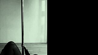 Pinay dances pole in heels aerial hoops striptease