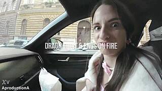 wet pussy double trouble squirts in public car toilet sport