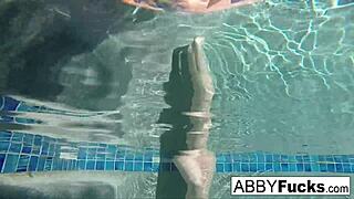 abigail mac and romi dive into steamy underwater lesbian play behind scenes