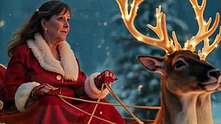 granny carmen claus rides elvish dildo hard in christmas cosplay sucking tits and orgasming wild