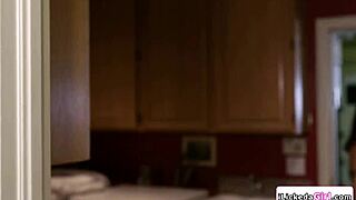 brunette and petite lesbian babes passionately lick hairy pussies and asses tribbing