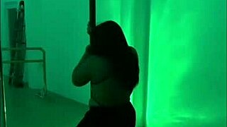 Pinay dances pole in heels aerial hoops striptease