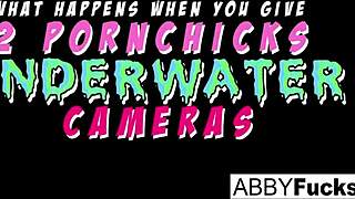 abigail mac and romi dive into steamy underwater lesbian play behind scenes