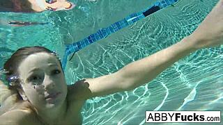 abigail mac and romi dive into steamy underwater lesbian play behind scenes
