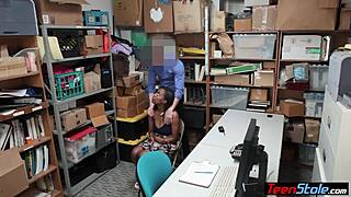 big boobed ebony teen thief fucks lp officer on cctv reality