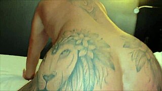 tattooed vixen explodes squirting from massive cock rimjob pounding