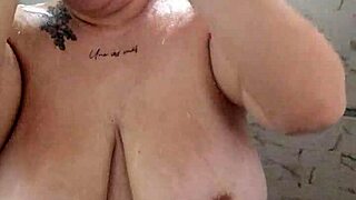 luna caught soaping her massive natural tits in real pov shower steam