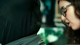 Busty Shemale Emma Rose Pounds College GF in Public Cafe!