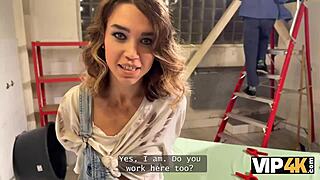 vip4k. teen 18+ cums multiple times as boss pounds her shaved pussy at work