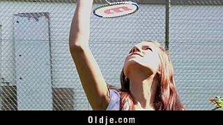 Old Man Drills Youthful 18+ Ass Spooning Doggystyle Big Schlong