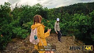 Hunt4k! Naked Stranger's Juicy Boobs in Forest Pickup Thrill!