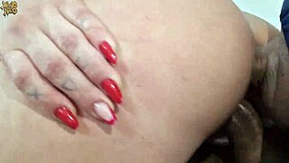 Brazilian Slut Squirts on Huge Cocks DP