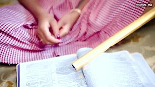 desi schoolgirl's tight virgin hole stretched by huge cock hardcore