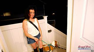 Skinny phoenix rae milks huge cock with deepthroat doggy and swallow