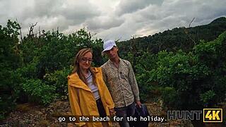 Hunt4k! Naked Stranger's Juicy Boobs in Forest Pickup Thrill!