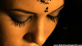 exotic indian brunette teases with slow erotic striptease